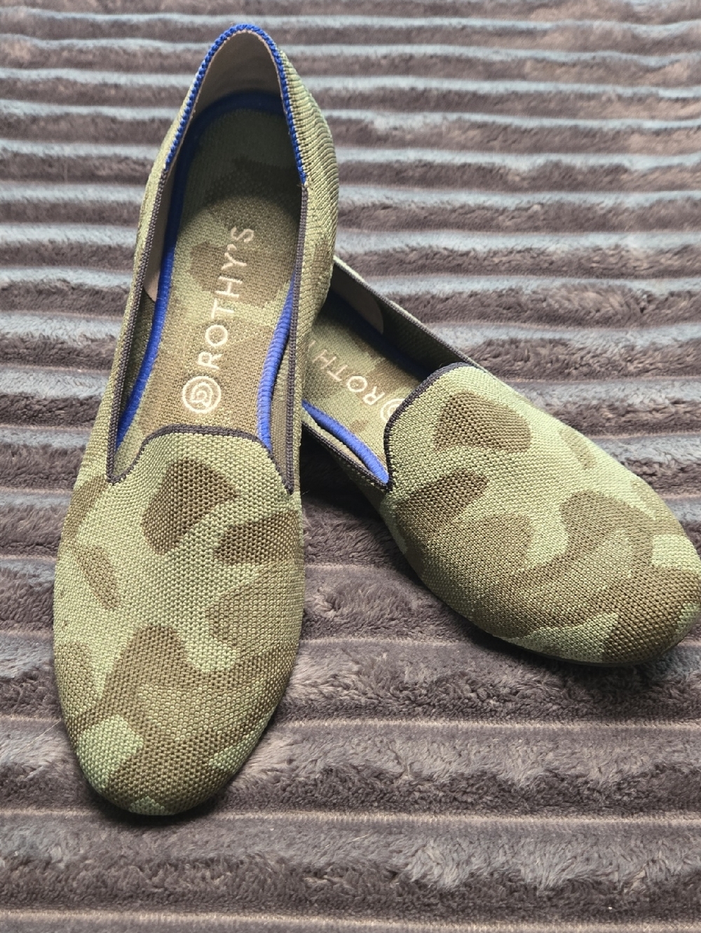 Rothy's Olive Green Camo Flats